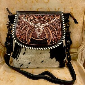 Myra Bag Black and Brown Shoulder Bag